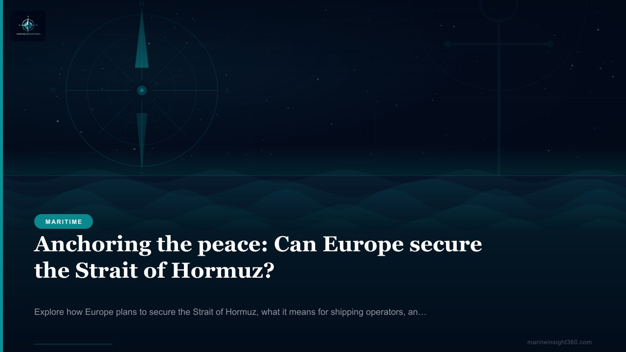 Anchoring the peace: Can Europe secure the Strait of Hormuz?