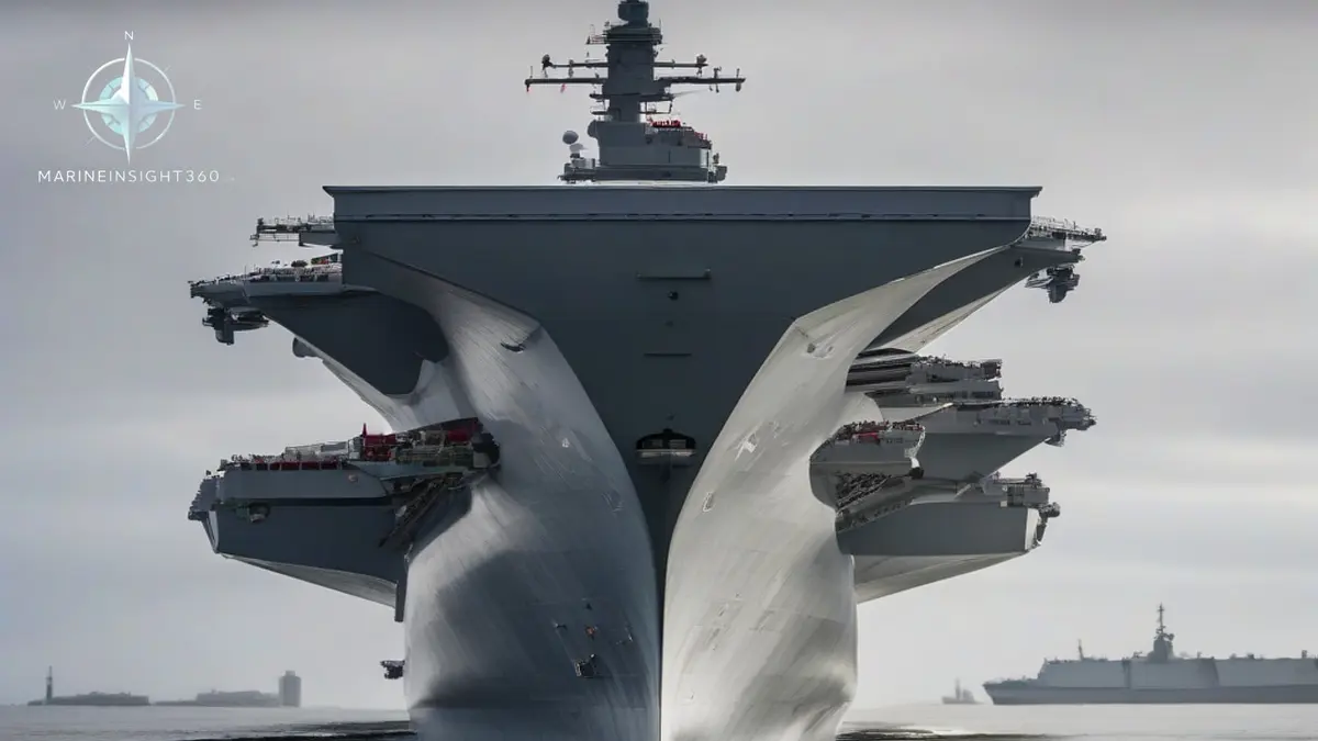 China Is Testing a Mysterious Aircraft Carrier: What the Flat-Deck Ship Tells Us illustrated with ship engine-room equipment for Marine Insight 360 readers