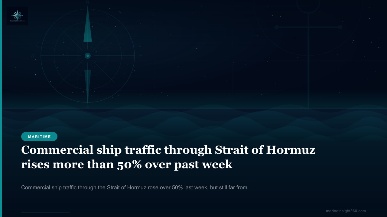 Commercial ship traffic through Strait of Hormuz rises more than 50% over past week