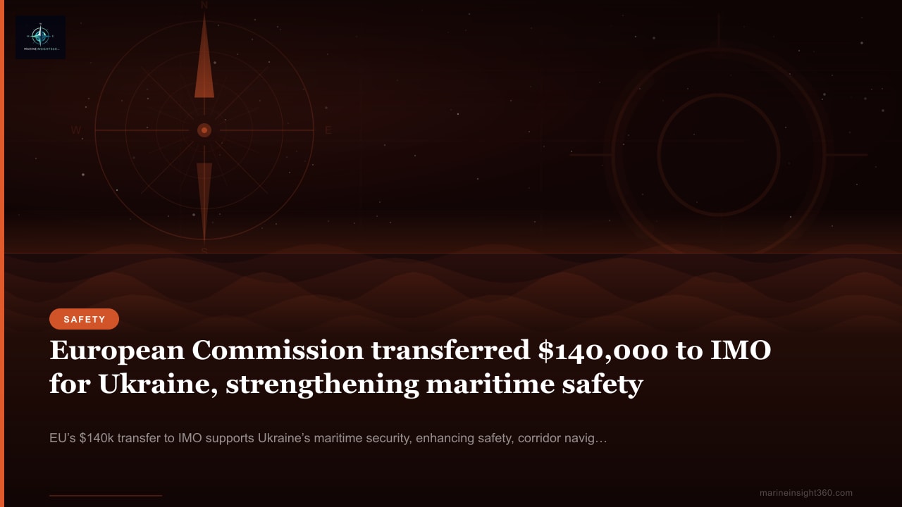 European Commission transferred $140,000 to IMO for Ukraine, strengthening maritime safety