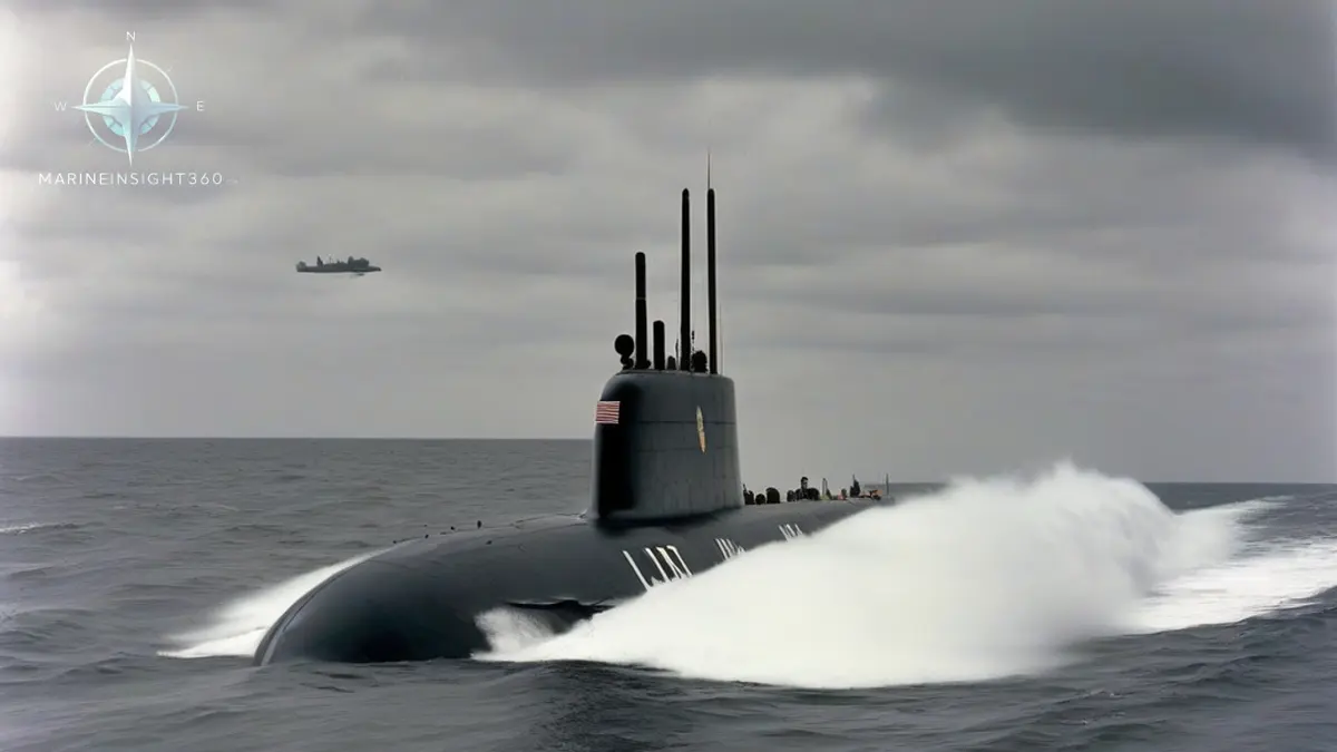 Fastest Submarine Records illustrated with ship engine-room equipment for Marine Insight 360 readers