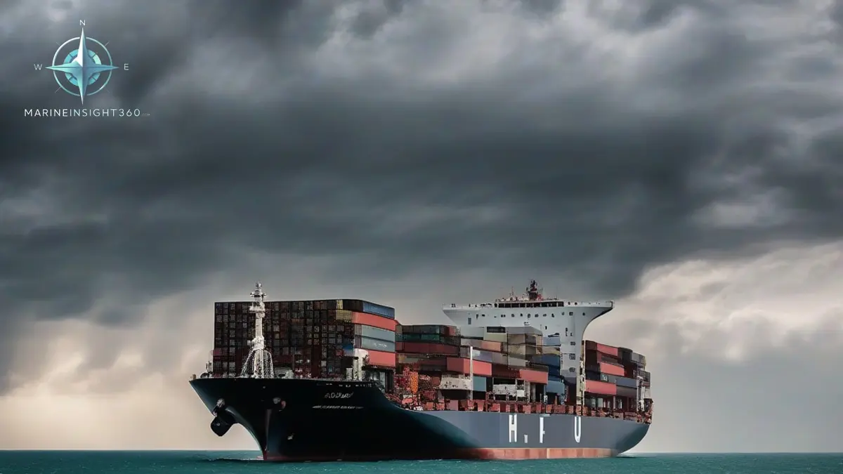 Hormuz Legal Order: 5-Year Maritime Risk Outlook illustrated with maritime compliance checks for Marine Insight 360 readers