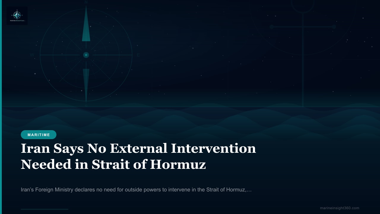 Iran Says No External Intervention Needed in Strait of Hormuz