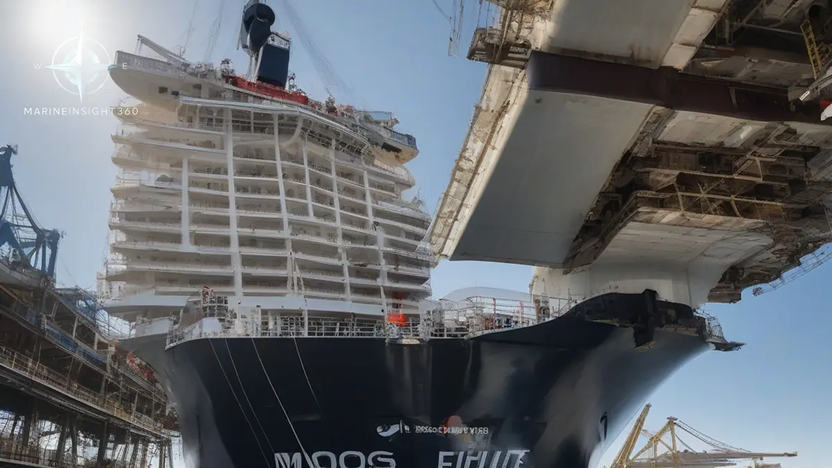 Largest Ships in Maritime History illustrated with offshore maritime operations for Marine Insight 360 readers