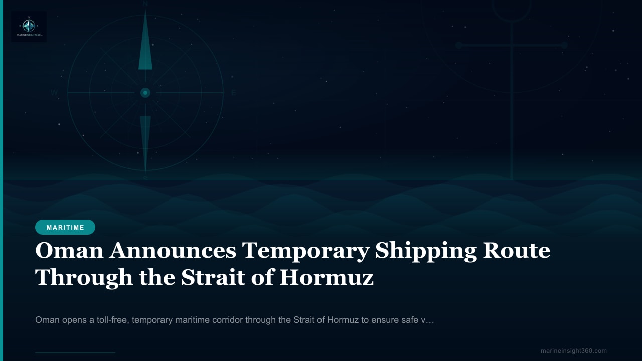 Oman Announces Temporary Shipping Route Through the Strait of Hormuz