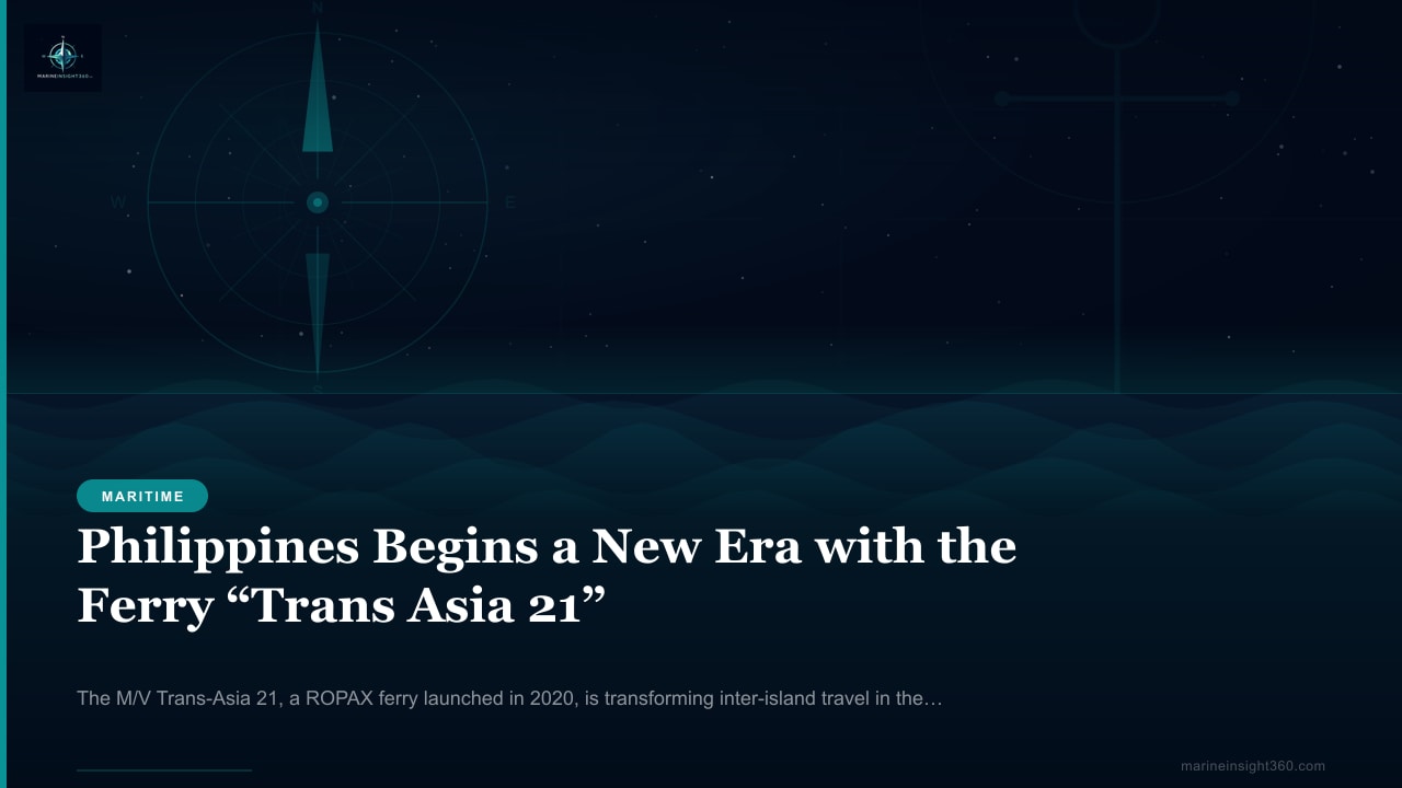 Philippines Begins a New Era with the Ferry “Trans Asia 21”