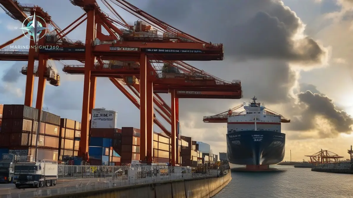 Port Everglades Uses Visit of Largest Boxship to Urge Channel Improvements illustrated with maritime compliance checks for Marine Insight 360 readers