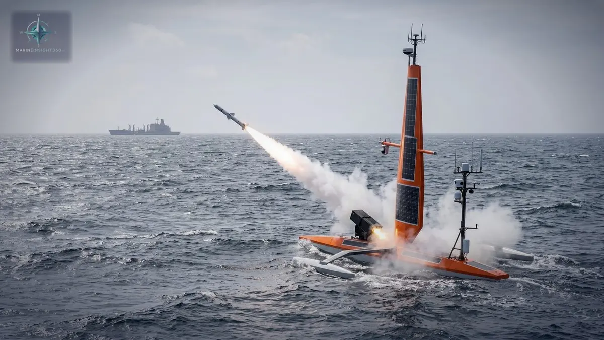Saildrone Completes Missile Launch Test Aboard its Sail-Powered Surveyor illustrated with maritime compliance checks for Marine Insight 360 readers