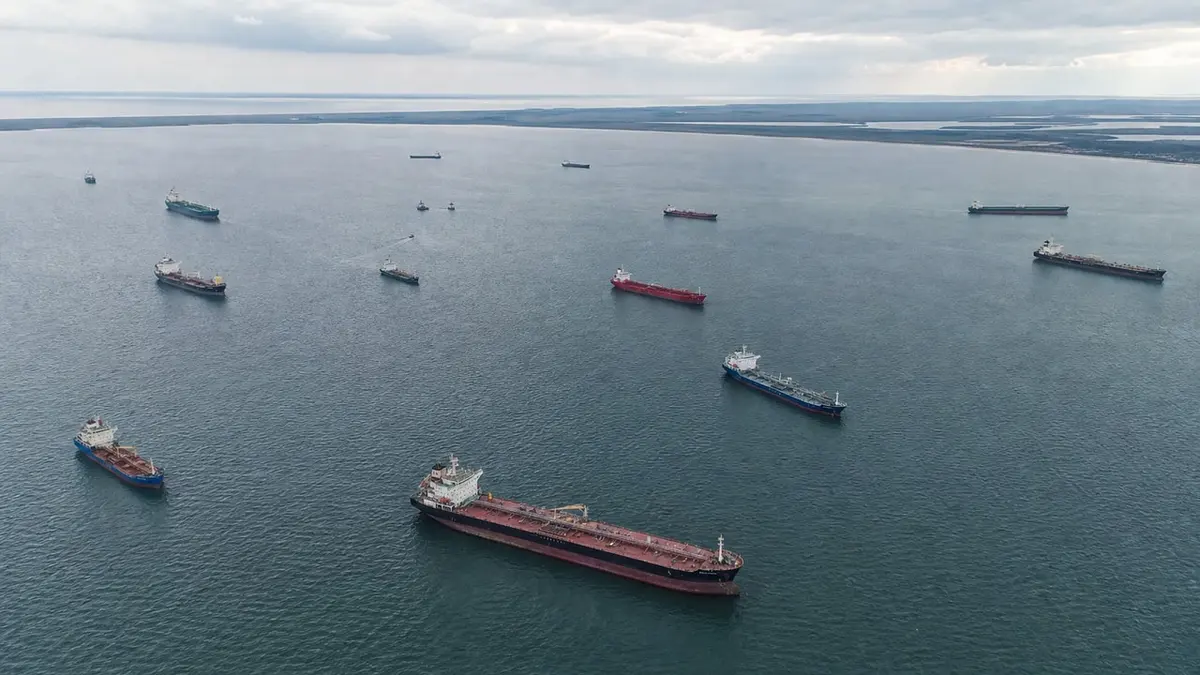 Ukraine Claims Drone Strikes on 14 Ships in the Sea of Azov illustrated with shipping security and route risk for Marine Insight 360 readers