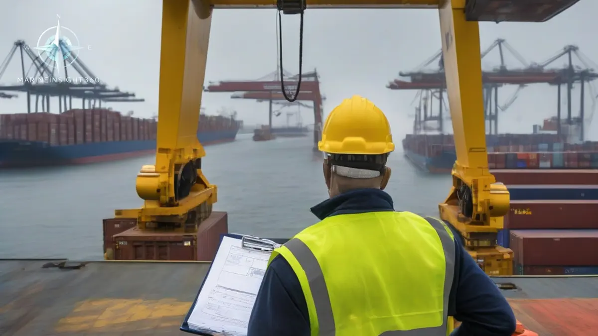 US Container Imports Are Expected to Decline Monthly After an Early Peak illustrated with ship engine-room equipment for Marine Insight 360 readers