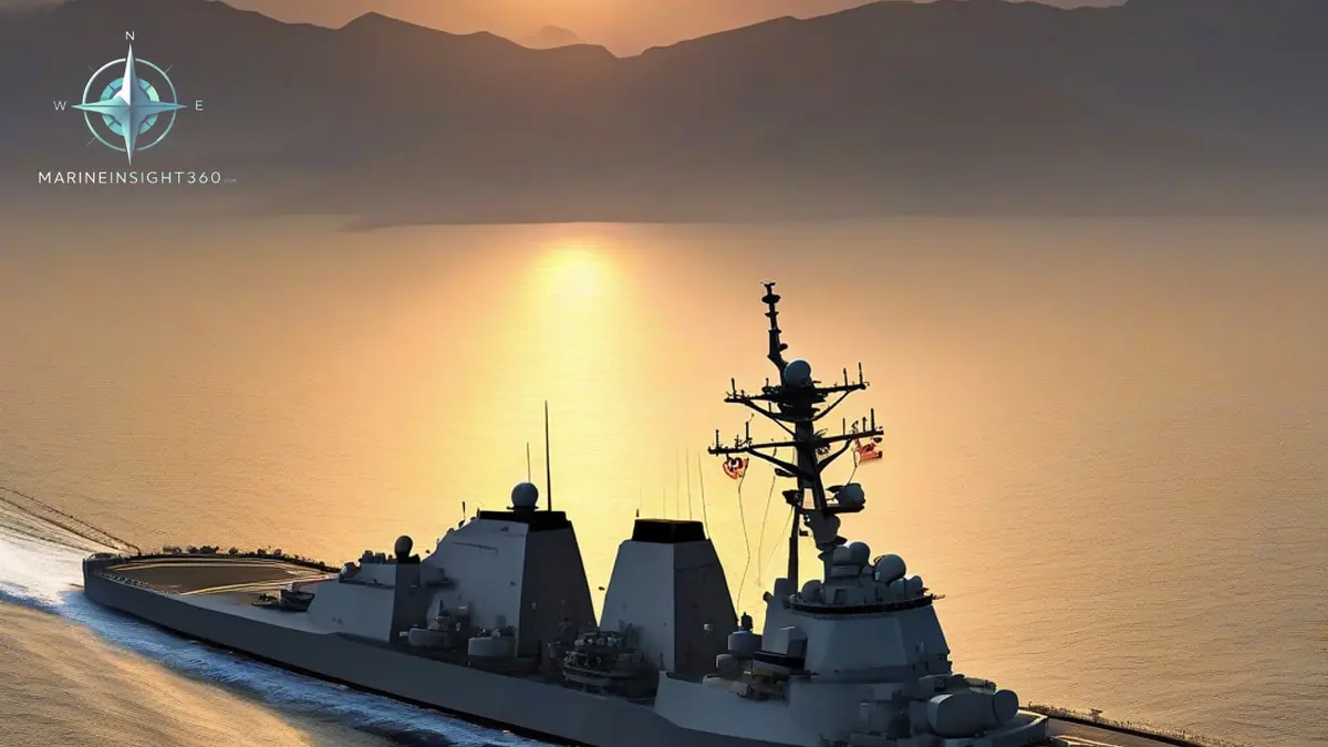 US launches powerful strikes on Iran over Strait of Hormuz ship attacks illustrated with shipping security and route risk for Marine Insight 360 readers