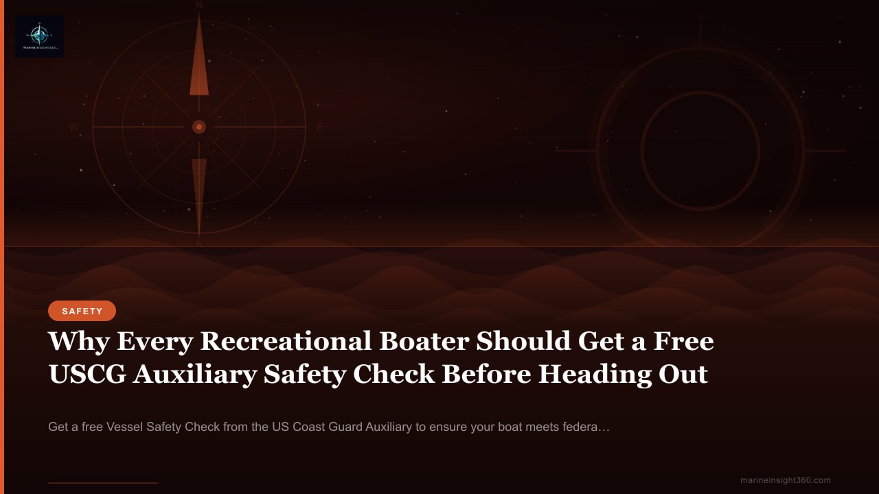 Why Every Recreational Boater Should Get a Free USCG Auxiliary Safety Check Before Heading Out