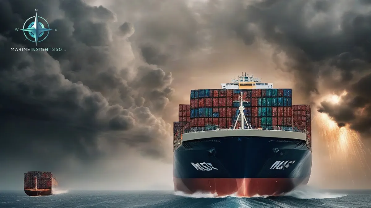 Large explosion as MSC container ship struck in the Gulf